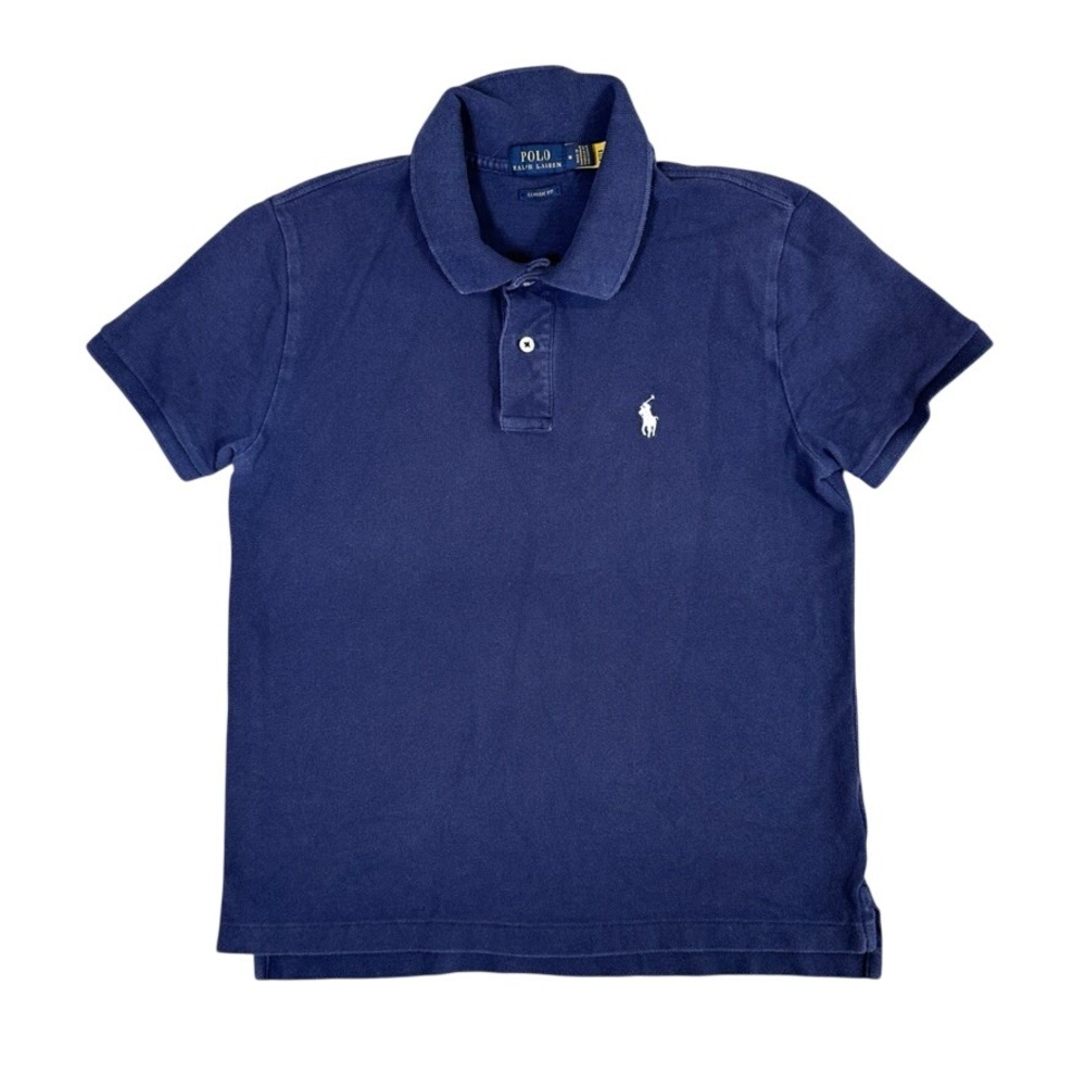 Polo Ralph Lauren Women's Medium Navy Blue Short Sleeve Classic Fit Polo Shirt